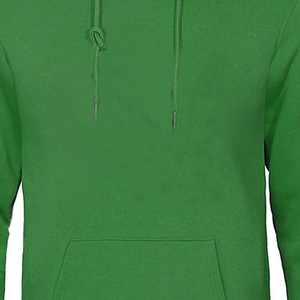 Sweat-shirt à capuche vert pour homme, coupe classique, style décontracté, tissu tricoté, couleur unie, design avec poche - Product Image 3