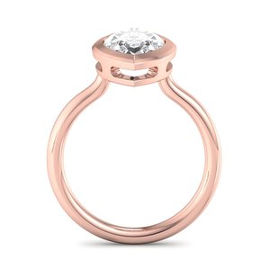 Marquise Moissanite Diamond Bezel Setting Smooth Round Band Romantic Propose Gift <b>925</b> <b>Silver</b> <b>Ring</b> - Product Image 6