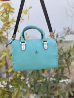 Tas Kulit Ukiran Tangan Gaya Gypsy Boho Terbaru Motif Kotak-kotak Bergaya Barat Warna Turquoise Serbaguna