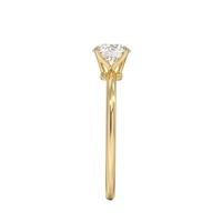 Bague Solitaire en diamant de laboratoire de forme ronde de 0.75 Carat avec certification IGI, bague en or 14k pour mariage IGI