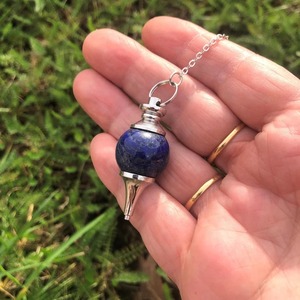 Haute qualité Lapis Lazuli cristal chaîne à facettes radiesthésie pendule pour la guérison énergie positive pierre précieuse Figurine pierre Souvenir - Product Image 5