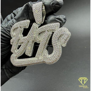 Luxury Custom <b>Name</b> Necklace Iced Out Pendant Hip Hop Bling Moissanite Diamond <b>Chain</b> For Men Women Gift - Product Image 4