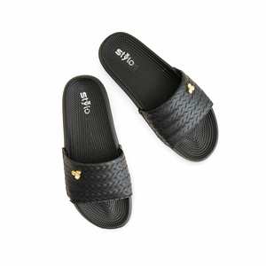 Sandales noires décontractées à talons Softy CL9345 - Product Image 1