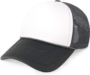 Gorra de malla Truckerman con correa ajustable, de 5 paneles, ligera, en colores sólidos, con pequeña trenza, hecha de tela Oxford Terry Jersey común - Product Image 5
