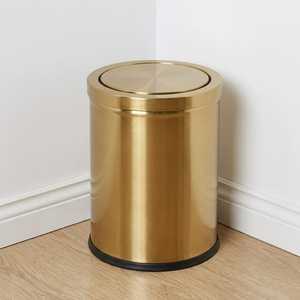 Premium <b>Gold</b> Dustbin Box Metal Trash Can Luxury Waste <b>Bin</b> Decorative Dustbin Home Office Hotel Garbage <b>Bin</b> - Product Image 2