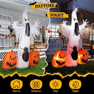 11.8 FT Halloween Outdoor Decorations Giant Scary Spider and Pumpkin Ghost Inflatables for Holiday Yard Decorations - Product Image 1