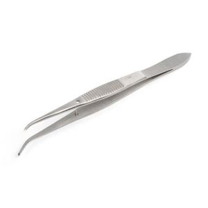 Calidad Premium 11,5 Cm/4,5 \ "Fórceps de tejido de IRIS de acero inoxidable curvo 1x2 dientes Base de instrumento quirúrgico - Product Image 1