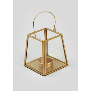 Faroles de Cristal Transparente con Acabado Dorado, Estilo Real, para Decoración del Hogar y Jardín, Precios al por Mayor - Product Image 1