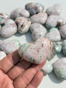 Cœur en jaspe licorne, cristal naturel sculpté à la main, pierre précieuse Feng Shui, cristal de guérison, cadeau, pierre décorative 50-60mm - Product Image 4