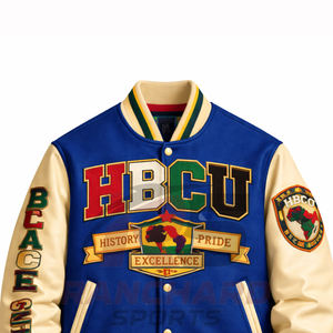 Chaqueta ligera para hombre estilo HBCU, cómoda y personalizada, chaqueta universitaria, chaqueta de colegio, chaqueta varsity hecha a medida. - Product Image 2