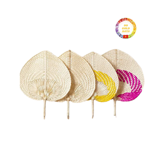 Abanico de Hoja de Palma Natural Hecho a Mano, Tamaño Mini, para Manualidades y Recuerdos de Boda, Precio de Fábrica al por Mayor, Vietnam - Product Image 5
