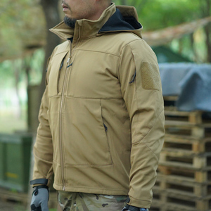Hooded <b>Soft</b> <b>Shell</b> Tactical <b>Jacket</b> Winter <b>Men</b> Outdoor Leisure Waterproof Multi-pocket Abrasion-resistant <b>Mens</b> <b>Jackets</b> - Product Image 4