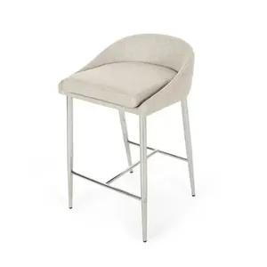 Fauteuil ottoman moderne avec dossier et cadre en bois noir pour salon, mariage, utilisation décorative, fauteuil ottoman - Product Image 4
