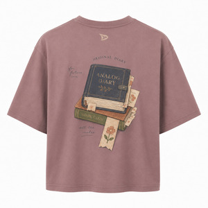 Vintage Washed Y2K Boxy Fit Women's T-Shirt 200g Heavyweight Garment Dyed Eco-Friendly Silk/Cotton Loose Streetwear <b>Top</b> - Product Image 2