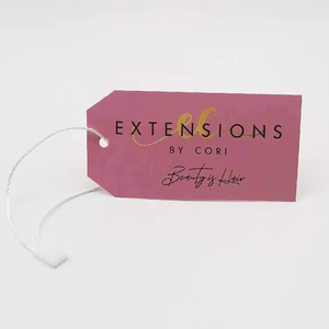 Etiquetas de lavandería con acabado brillante troqueladas, tarjetas de trabajo, etiquetas de precio personalizadas para ropa - Product Image 1