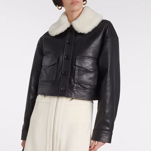 Wholesale Custom Ladies Leather Jacket Racer Jacket Vintage Jacket OEM Manufacturing Ready to Ship - Product Image 5