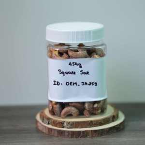 Dried Cashew <b>Nuts</b> 500g Organic Roasted Customizable Grade Vietnam Buttery Salty Flavor Premium Square Jar Wholesale OEM Support - Product Image 1