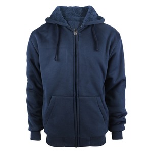 Sweat à capuche pour homme, hiver, uni, brodé, doublé, pull-over, molleton épais et chaud, avec poches et cordons de serrage - Product Image 5