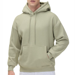 Sweat-shirt à capuche en molleton uni pour homme, coupe classique, pull décontracté avec poche avant, idéal pour l'automne - Product Image 5