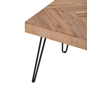 Tavolino da Caffè/Tè Moderno TREND con Gambe a Forcina in Metallo con Motivo Chevron per Soggiorno, Facile da Montare, Tavolo da Cocktail - Product Image 4
