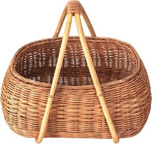 Panier en osier avec deux poignées jointes, fait main, panier de rangement, vente en gros, écologique, fabriqué au Vietnam, prêt à être expédié. - Product Image 2