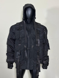 <b>men</b> techwear <b>jacket</b> with durable stitching and strong zipper closure for long term use <b>mens</b> techwear <b>jacket</b> with minimal design - Product Image 5