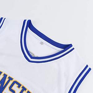 Maillot de basket-ball professionnel respirant, antibactérien, à séchage rapide, pour un jeu de haut niveau, sans manches, col rond, tissu durable - Product Image 5