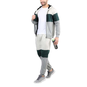 <b>Men</b> <b>Velvet</b> Tracksuit Two Piece Set with Soft Zip Up <b>Jacket</b> and Straight Pants for Winter Casual Wear and Wholesale Fashion Cloth - Product Image 3