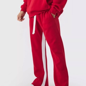 Tracksuit Tracksuits Heavyweight Cotton Printed Mens Tracksuit Custom Logo Flared Stacked Sweatpants and Hoodie <b>Set</b> for Men - Product Image 4