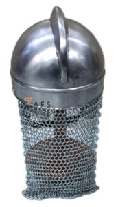 Armadura de Caballero Medieval, Casco Vikingo de Acero Suave con Malla de Acero, Acabado Pulido, Disfraz de Cosplay para Adultos, Reenactamiento Histórico - Product Image 3