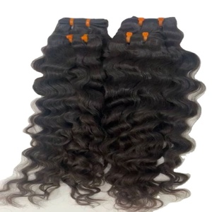 Vente en gros 100% Extensions de cheveux humains brésiliens vierges droites à double cuticule alignée 16 pouces Machine à double cheveux - Product Image 1