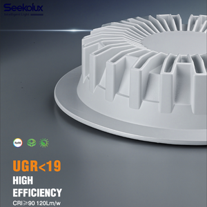 Downlight encastré sans cadre en aluminium, moderne, IP44, LED, 9W/<span class=keywords><strong>15W</strong></span>/24W/35W, UGR<19, anti-éblouissement, dimmable, pour la maison, le bureau, le restaurant - Product Image 1