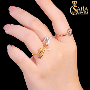 Anillos con Forma de Ala para Mujer, Chapados en Oro, Joyería Moderna de Moda, para Uso Diario, Regalo Disponible a Precio Accesible - Product Image 1