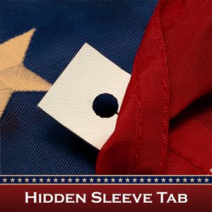 Paquete de 2 Banderas de EE. UU. Teñidas al Estilo del Té de 3x5 pies, Poliéster 420D con 50 Estrellas Bordadas, Funda para Asta de 3x5 pies - Product Image 6