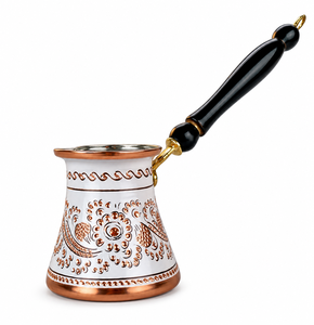 Cafetera Turca, Griega y Árabe de Cobre Grabado Azul Colorido con Acabado para Estufa, Cezve, Ibrik, Briki - Product Image 5