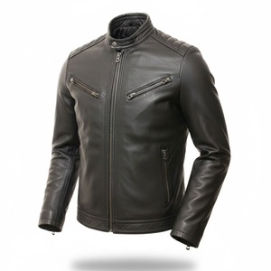 Hot Selling Leather Material Made Men Jackets Regular Length Breathable Reasonable Price Men Fashion Leather Jackets - Product Image 1