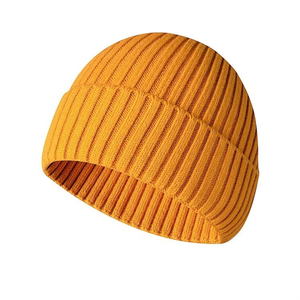 Unisex Ribbed Beanie Hat Solid Color 100% Acrylic Knitted <b>Winter</b> <b>Cap</b> Casual Wear for Adults 56-58CM - Product Image 5