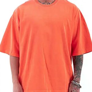 Nouvelle Collection T-shirts Décontractés à Épaules Tombantes 100% Coton Été Grammage Lourd Coupe Classique Manches Courtes Unies ou à Motifs pour Hommes - Product Image 3