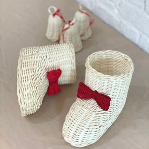 Noel santa <b>boot</b> woven by hand latest arrival natural rattan <b>boots</b> christmas <b>sock</b> decor accessories - Product Image 5