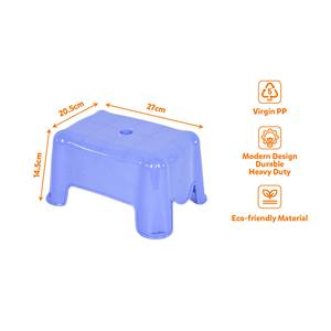 Heavy Duty Plastic <b>Step</b> Stool with Carry Hole Stackable Bathroom Shower Bench Durable Low Rectangular Stool Kids Footrest Chair - Product Image 4