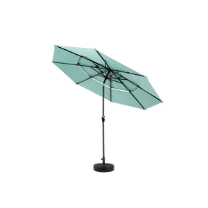 Ombrellone da Patio in Alluminio a 3 Livelli con Inclinazione Automatica, 3 Metri, per Tavoli da Mercato, Bordo Piscina - Grigio Chiaro (Base Non Inclusa) - Product Image 5