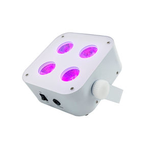 Micro <span class=keywords><strong>Table</strong></span> 4x18W RGBWA UV 6in1 LED Alimenté par Batterie Sans Fil <span class=keywords><strong>DMX</strong></span> IR Télécommande uplight pour mariage DJ - Product Image 5