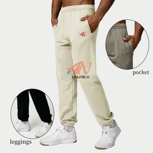 Pantalones Deportivos de Algodón y Poliéster de Alta Calidad, Estilo Casual, Cintura Media, Lisos, con Frente Plano, para Actividades al Aire Libre - Product Image 2