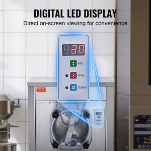 1780W macchina per gelato commerciale 18L/H sapore singolo duro servire 6L acciaio inossidabile cilindro LED pannello Auto pulito Pre-raffreddamento - Product Image 5