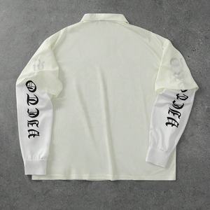 เสื้อยืดโอเวอร์ไซส์ลายกรดแบบวินเทจสำหรับผู้ชายพิมพ์โลโก้แบบกำหนดเองบนผ้าฝ้ายเฮฟวี่เวท - Product Image 2