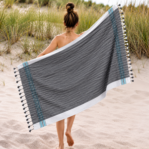 Serviette Kikoy égyptienne décorative à rayures teintes, design élégant avec taille et couleur personnalisées, serviette Kikoy au prix le plus bas. - Product Image 1