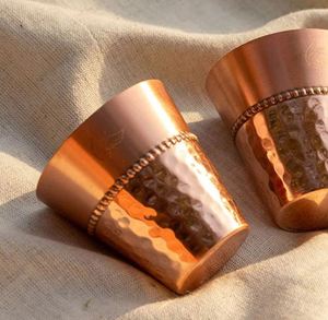 Gobelet en verre de cuivre, vaisselle professionnelle, tasse à eau ayurvédique, fournisseur en gros pour l'exportation, Inde - Product Image 5