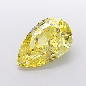 Diamant naturel en forme de poire, jaune intense, spectaculaire et élégant, 2,50-2,60 carats, VS1, certifié pour les conceptions de bijoux de luxe - Product Image 2