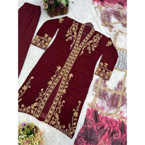 Conjunto de Traje de Diseñador para Mujer con Hermoso Bordado - Product Image 6