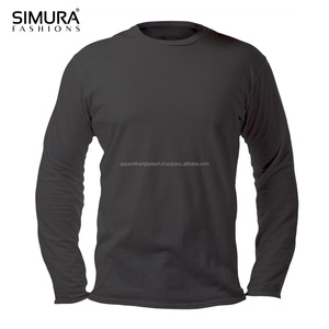 T-shirt à manches longues personnalisé pour homme SIMURA, col rond, couleur unie, vêtement décontracté, anti-rides, prix compétitif, Bangladesh - Product Image 4